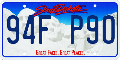 SD license plate 94FP90