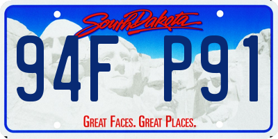 SD license plate 94FP91