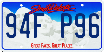 SD license plate 94FP96