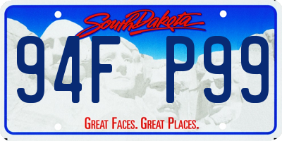 SD license plate 94FP99
