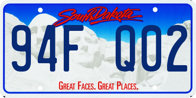 SD license plate 94FQ02