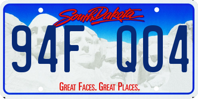 SD license plate 94FQ04