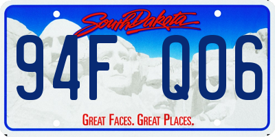 SD license plate 94FQ06