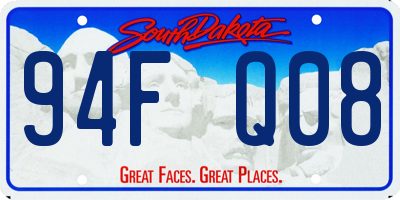 SD license plate 94FQ08