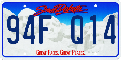 SD license plate 94FQ14