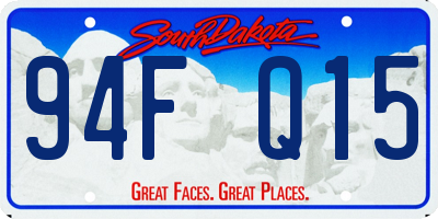 SD license plate 94FQ15