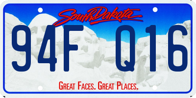 SD license plate 94FQ16