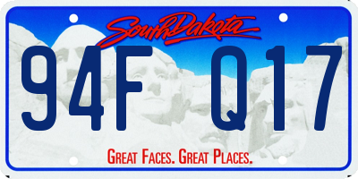 SD license plate 94FQ17