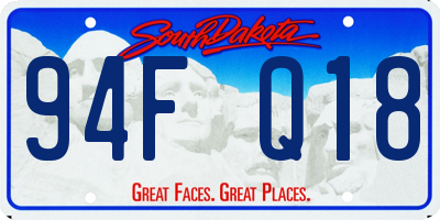 SD license plate 94FQ18