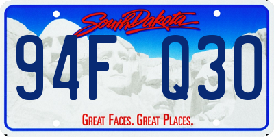 SD license plate 94FQ30