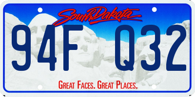 SD license plate 94FQ32