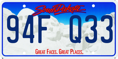 SD license plate 94FQ33