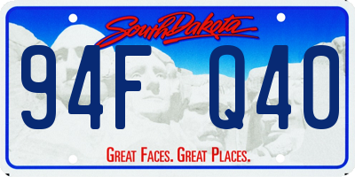 SD license plate 94FQ40