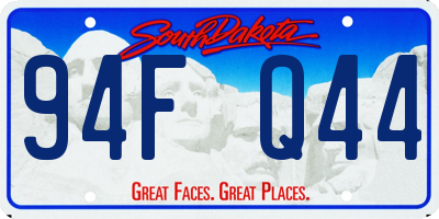 SD license plate 94FQ44