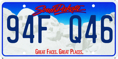 SD license plate 94FQ46