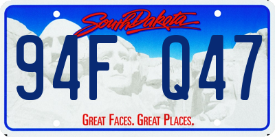 SD license plate 94FQ47