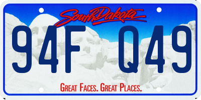 SD license plate 94FQ49