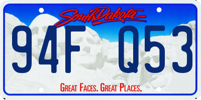 SD license plate 94FQ53
