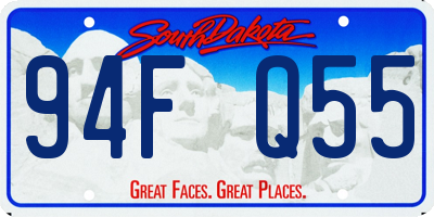 SD license plate 94FQ55
