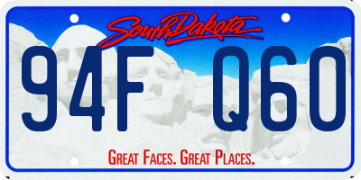 SD license plate 94FQ60