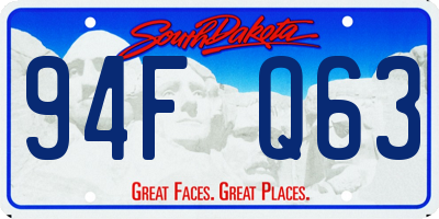 SD license plate 94FQ63