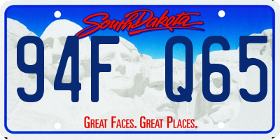 SD license plate 94FQ65