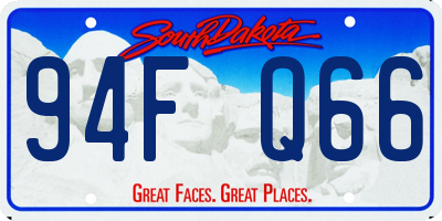 SD license plate 94FQ66