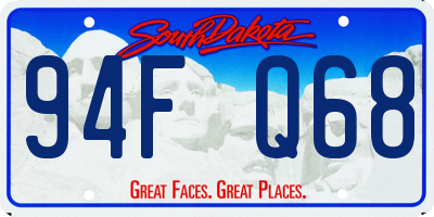 SD license plate 94FQ68
