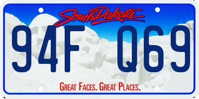 SD license plate 94FQ69