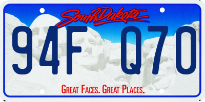 SD license plate 94FQ70