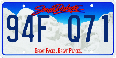 SD license plate 94FQ71