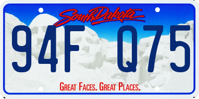 SD license plate 94FQ75