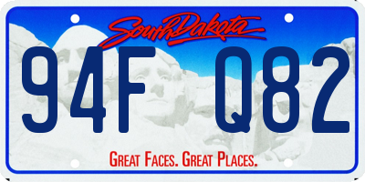 SD license plate 94FQ82
