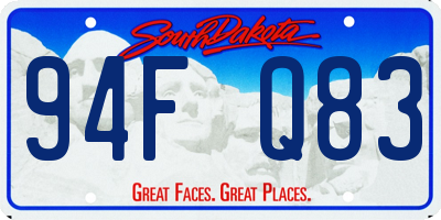 SD license plate 94FQ83