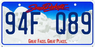 SD license plate 94FQ89