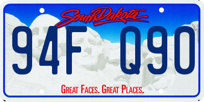 SD license plate 94FQ90