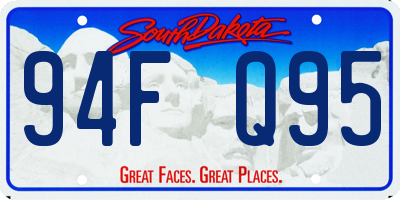 SD license plate 94FQ95