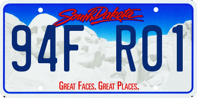SD license plate 94FR01