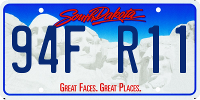 SD license plate 94FR11