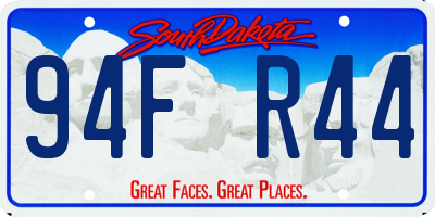 SD license plate 94FR44