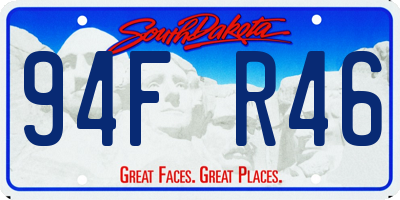 SD license plate 94FR46