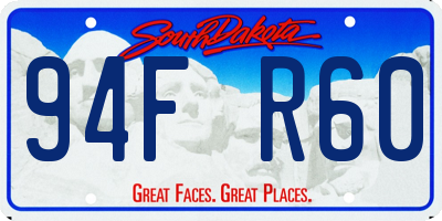 SD license plate 94FR60