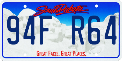 SD license plate 94FR64