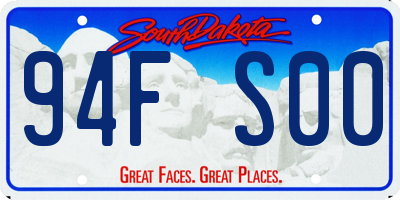 SD license plate 94FS00