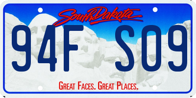 SD license plate 94FS09