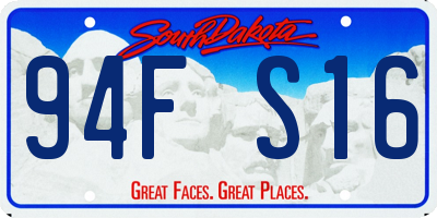SD license plate 94FS16