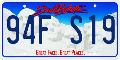 SD license plate 94FS19