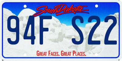 SD license plate 94FS22