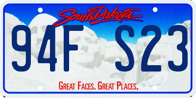 SD license plate 94FS23