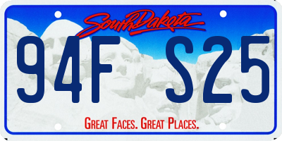 SD license plate 94FS25